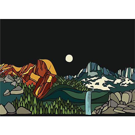 Hibear Sierra Sippin Art Prints - Daybreak &amp; Nightfall 4X6", sierra-sippin-art-prints-daybreak-nightfall