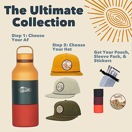Hibear Ultimate Adventure Collection Kit w/ Bottle, Hat, Pouch, Sleeve Pack, Stickers, Multi, One Size, the-complete-set
