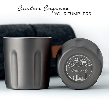High Camp Flasks Custom Engraved Firelight Tumbler, 2 Pack with Soft Case, 325ml, 6779466907695
