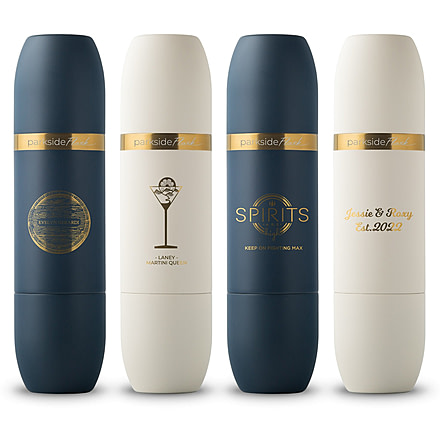 High Camp Flasks Custom Engraved Parkside Flask Sundown Edition, Amalfi Blue, 750ml, c1100-sd-2