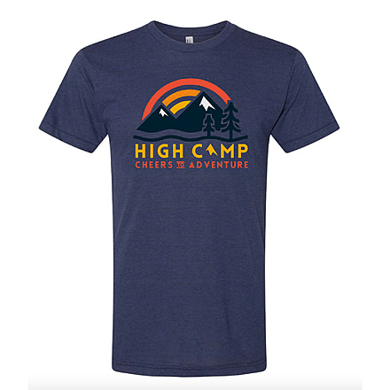 High Camp Flasks Outdoor Drinking Tee Shirt, Dark Blue, One Size, 4709880954927