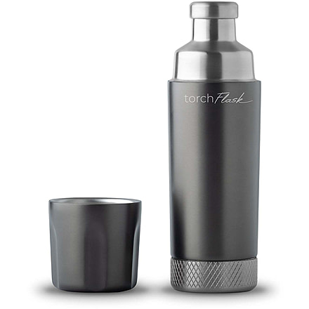 High Camp Flasks Torch Flask, Gunmetal, 6oz, 1138X