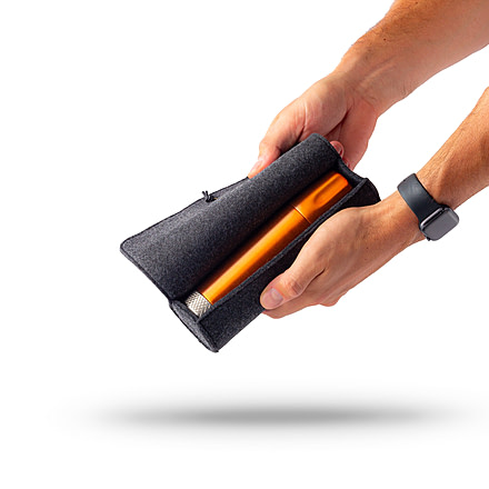 High Camp Flasks Torch Flask Wool Case, Black, 9oz, WC-D-Torch9