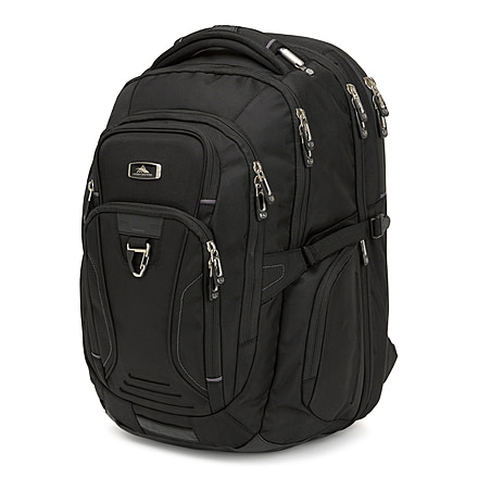 High Sierra Endeavor Business TSA Elite Backpack, Black, 19.5inx 13inx 9.25in, 103958-1041