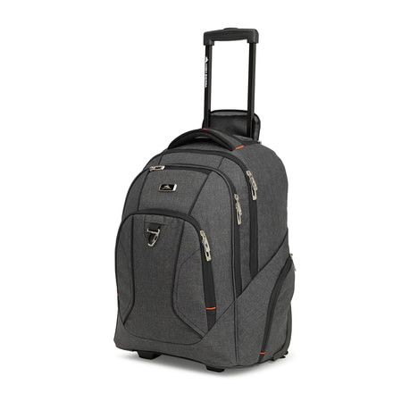 High Sierra Endeavor Business Wheeled Backpack, Black, 21inx 9.5inx 14.2, 105577-6657