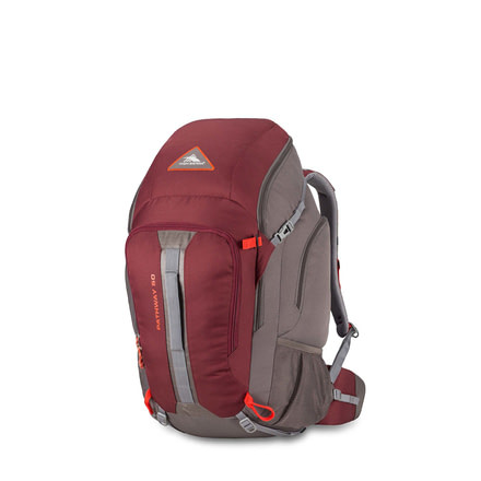 High Sierra Pathway 50L Backpack, Cranberry/Slate/Redrock, 23.0inx 12.5inx 9.0in, 79547-5742