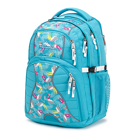 High Sierra Swerve Laptop Backpack, Tropic Teal/Toucan/White, 19inx 13inx 8in, 53665-6805