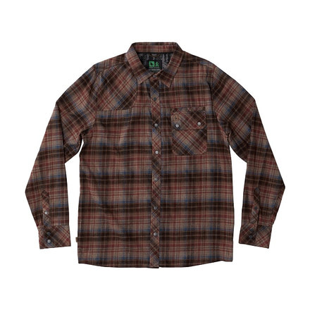 HippyTree Mens Piedmont Flannel Shirt, Rust, Small, 2174-RUST-S