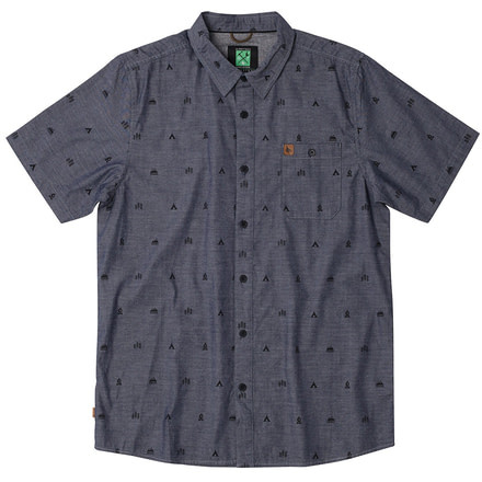 HippyTree Symbol Woven Shirt - Men's -Blue-Small