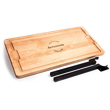 HitchFire Cutting Board Side Table, Brown, Large, HFG01ST01