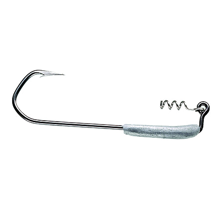 Hogy Weighted Single Swimbait Barbarian Hook, 1oz, Needle Point, 1X Long Shank, Bait Keeper, Size 12/0, HSBH12b