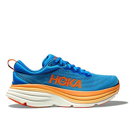 Hoka Bondi 8 Running Shoes - Mens, Coastal Sky/Vibrant Orange, 9.5D, 1123202-CSVO-09.5D