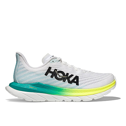 Hoka Mach 5 Wide Road Running - Womens, White/Blue Glass, 09.5D, 1136678-WBGL-09.5D