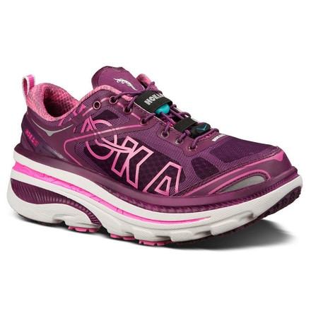 Hoka Bondi 3 Road Running Shoe - Women's -Plum/White/Fushia-Medium-6 US