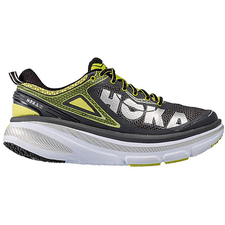 Hoka Bondi 4 Road Running Shoe - Men's-Grey/Acid-Medium-12