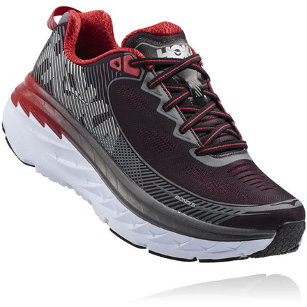 Hoka Bondi 5 Road Running Shoe - Men's-Black/Formula One-Medium-8