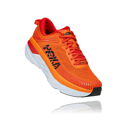 Hoka Bondi 7 Shoes - Mens, Persimmon Orange/Fiesta, 16, 1110518-POFS-16