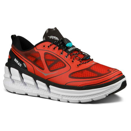 Hoka Conquest Road Running Shoe - Men's-Fiery Red/Black-Medium-7.5 US
