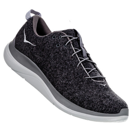 Hoka Hupana Flow Wool Running Shoes - Womens, Dark Shadow / Wild Dove, Wide, 5, 1107649-DSWD-05D