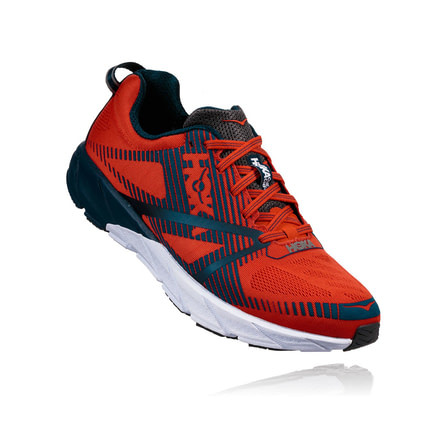 Hoka Mens Tracer 2 Road Running Shoe, Tangerine Tango/Blackened Pearl, 7 US, 1016786-TTBPR-7