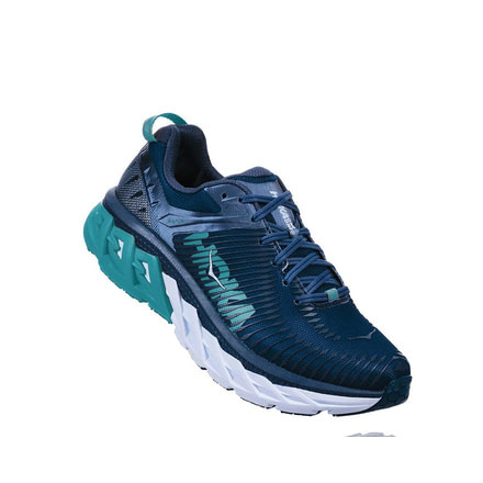 Hoka Women's Arahi Road Running Shoe, Poseidon/Vintage Indigo, 6 US, 1019278-PVIN-06D