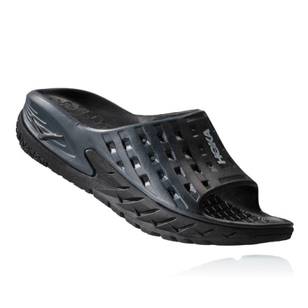Hoka Womens Ora Recovery Slide Sandal, Black/Anthracite, 5 US, 1014865-BANT-5