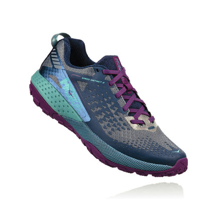 Hoka Womens Speed Instinct 2 Trail Running Shoe, Tradewinds/Vintage Indigo, 6 US, 1016800-TVIN-6