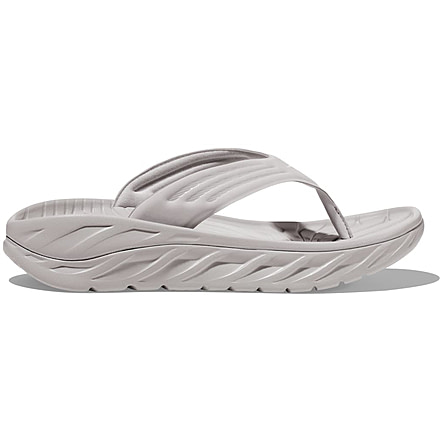 Hoka Ora Recovery Flip Sandal - Mens, Lunar Rock/White, 09, 1099675-LRWH-09