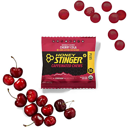 Honey Stinger Caffeinated Chews, Cherry Cola, 1.8 oz Bag, 78312