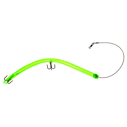 Hookup Barracuda Tube Lure 12", 2 Trebles, Green, 20-001