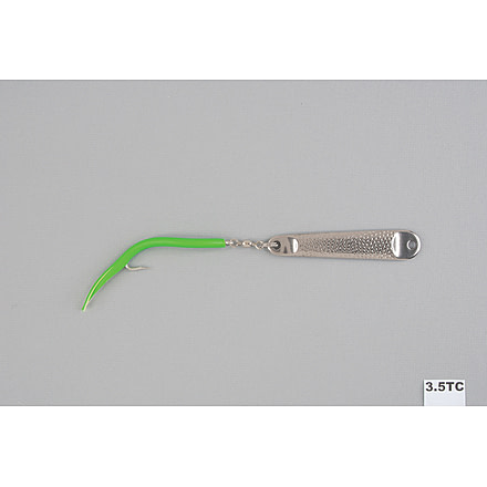 Hopkins Hammered Spoon, SIngle Hook w/Tube Teaser, Stainless Steel, 2oz, 4 1/4in, 3.5TC