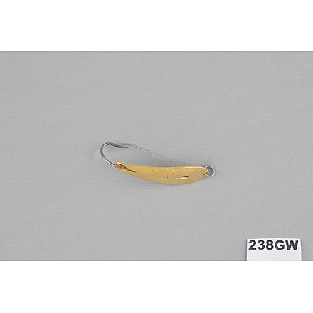 Hopkins Hammered Trolling Spoon, Weedguard Gold/Stainless Steel Hook, 1/4oz, 2.38in, 238GW