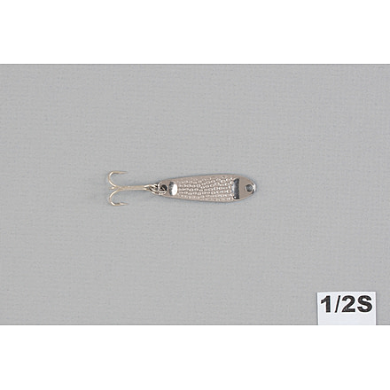 Hopkins Shorty Hammered Spoon w/Plain Treble, Stainless Steel, 1/8oz, 1 1/2in, 1/2S