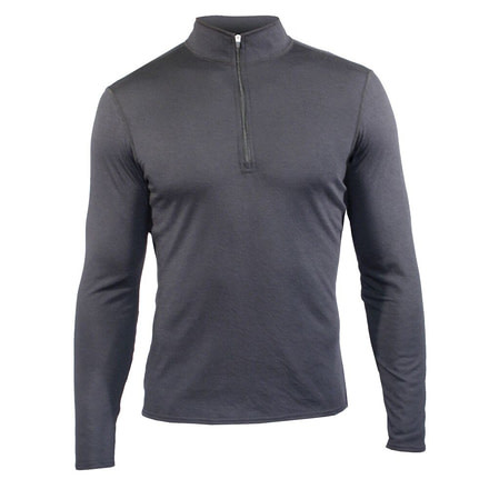 Hot Chillys Mens Pepper Skins ZIP-T, Black, S PS3005-Black-S
