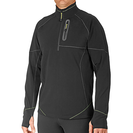 Hot Chillys MEXT Pocket Zip-T - Mens, Black/Lime, 2XL, HC9835-BLACK/LIME-2XL
