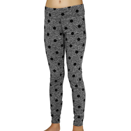Hot Chillys Youth Heather Legging - Girls, Black Heather, Extra Small, HC9608-909-XS