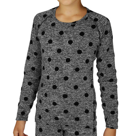 Hot Chillys Youth Heather Scoop - Girls, Black Heather, Extra Small, HC9602-909-XS