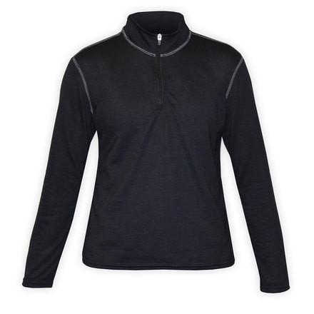 Hot Chillys Youth Pepper Skins ZIP-T, Black, XS PS3404-Black-XS