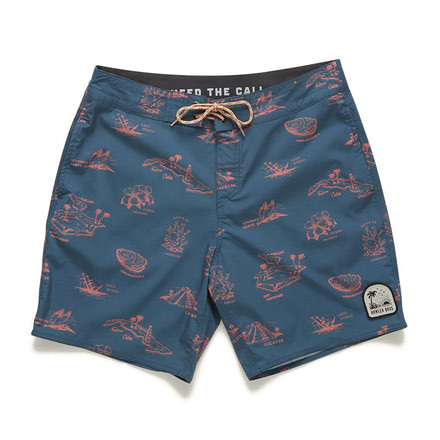 Howler Brothers Buchannon Boardshorts - Mens, Gulf Destinations Print/Dark Slate Blue, 32, 130720S-GMS-32