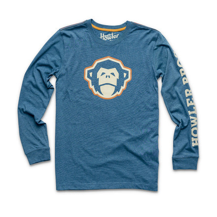 Howler Brothers El Mono Longsleeve T-Shirt - Mens, Mid Blue, Medium, 111219F-EMN-M