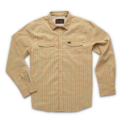 Howler Brothers H Bar B T-Shirtech Long Sleeve Shirt - Mens, Slaton Plaid/ Lion Tan, Medium, 125519F-SPT-M
