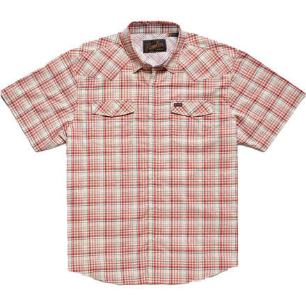 Howler Brothers H Bar B Tech Shirt - Mens, Salvo Plaid / Mars Red, Medium, 123319S-SPR-M