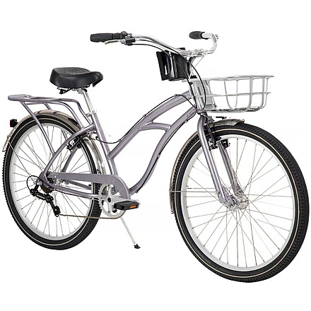 Huffy Airway 6-Speed Premium Cruiser Bike - Womens, Silver, 26in, 26031