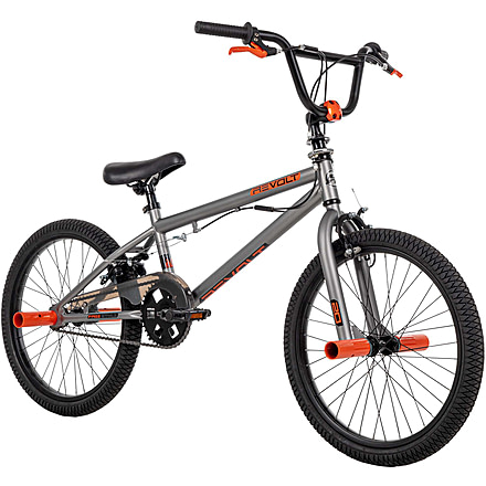 Huffy BMX Revolt Bike - Boys, Silver/Orange, 20in, 23542