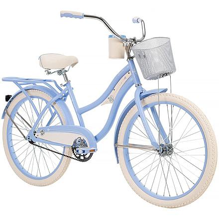 Huffy Deluxe Cruiser Teens Bike - Girls, Periwinkle, 24 in, 24610