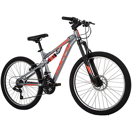 Huffy Marker Mountain Bike 21 Speed Bike - Mens, Silver/Orange, 24in, 24940
