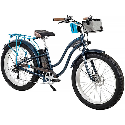 Huffy Panama Jack Fat Tire Elecrtic Bike-Mens,48v, Denim Blue, 26 inch, E4800