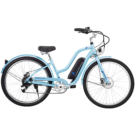 Huffy Parkside 7-Speed Electric Bicycles - Womens, 27.5 inch, Blue, E5871P7