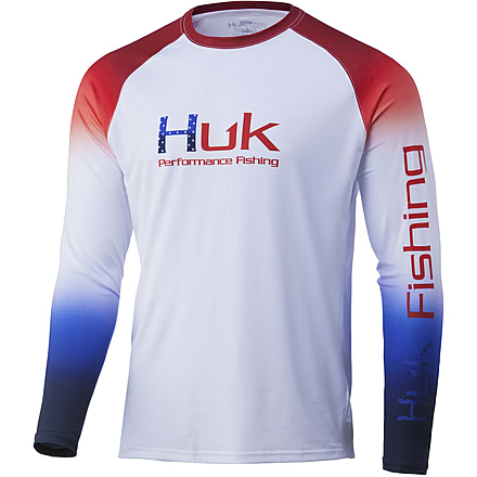 HUK Performance Fishing Flare Double Header Shirt - Men's, Americana, S, H1200405-695-S