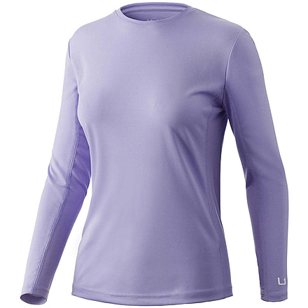 HUK Performance Fishing Icon X L/S Shirt - Womens, Lavender, M, H6120083-531-M